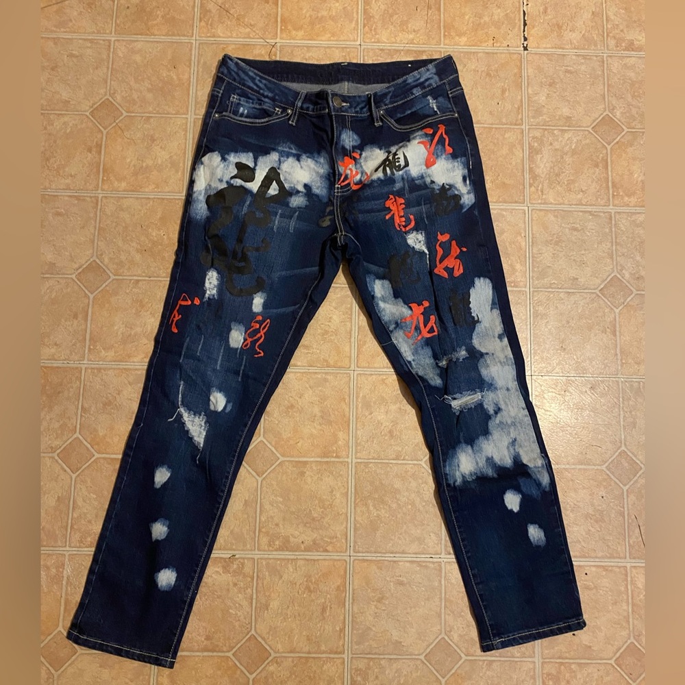 Rue 21 painted splattered worn once